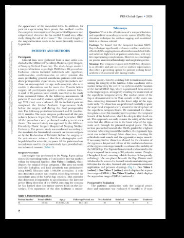 Plastic surgery journal article