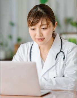 Doctor providing online consultation