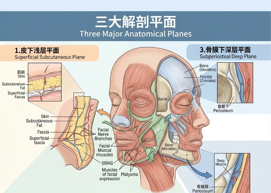 Three major anatomical planes